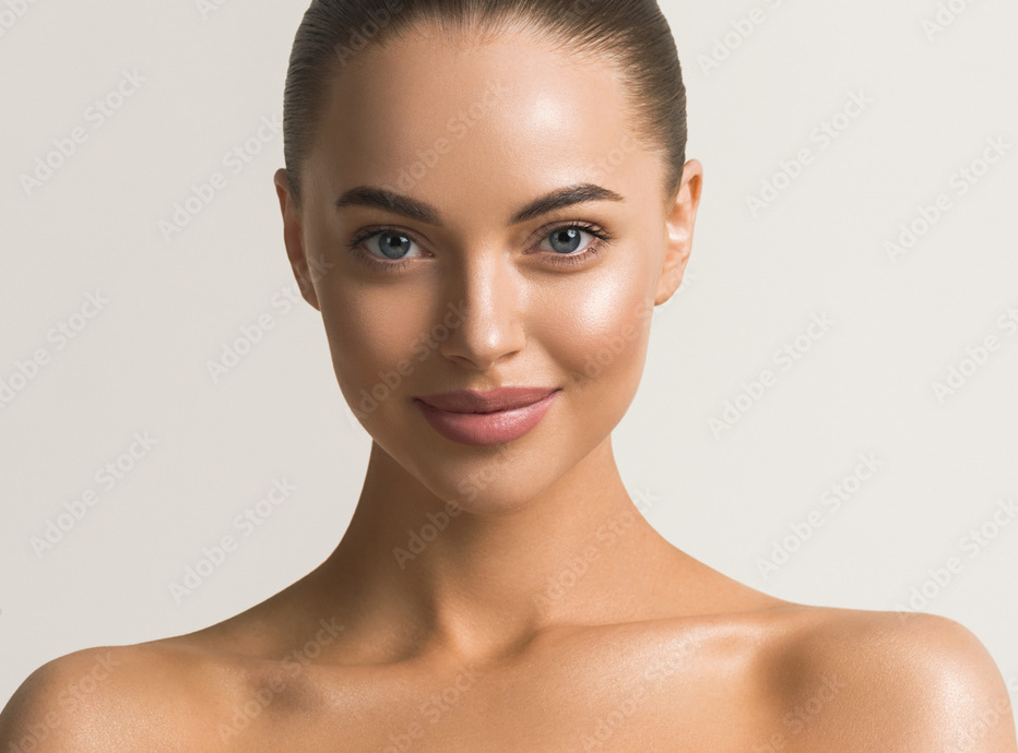 a beautiful woman with great skin posing for the camera
